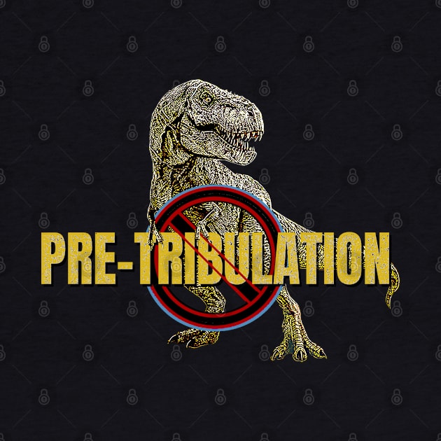 No Pretribulation T-rex Dinosaur of Trouble first symbol by The Witness